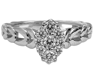 marquis shape diamond engagement ring