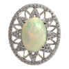 Large oval opal diamond ring - Image 2