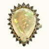 pear shape opal diamond ring
