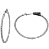round hoop diamond earrings