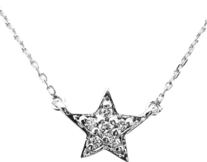 small stae diamond necklace