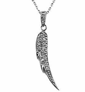 Angel wing diamond necklace