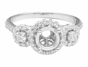 halo diamond semi mount ring