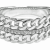 Cuban link wedding ring