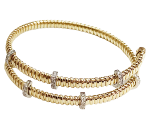 spiral diamond bangle