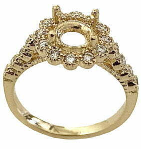 burnish setting diamond semi mount