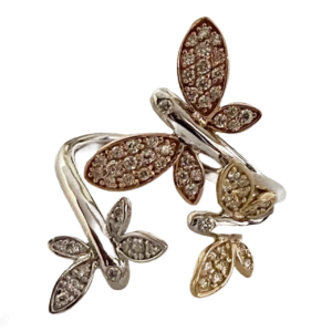 butterfly diamond ring