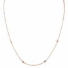 diamond station necklace in 14 k rose gold