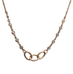 bezel setting diamond necklace