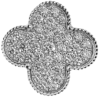 clover diamond pendant in 14 k white gold
