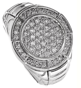 men's pave diamond ring