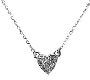 Small diamond heart pendant