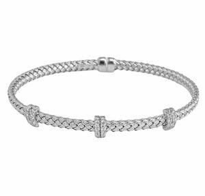 open cuff Italian diamond bangle