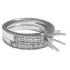 milgrain diamond bridal set