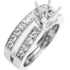 MILGRAIN DIAMOND BRIDAL SET