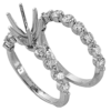Magnificent  One prong diamond bridal set