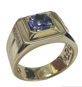 Men's tanzanite ring