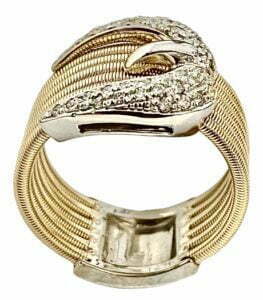 belt pave diamond ring