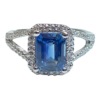 halo doiamondoctagon sapphire ring