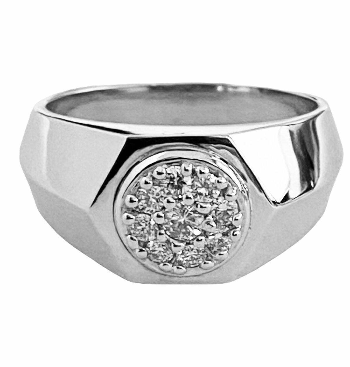 Men's Designer Diamond Ring In 14 K Gold