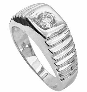 bezel setting men's ring
