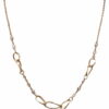 Italian linked burnish set diamond necklace