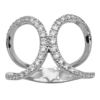 inverted pave diamond fashion ring