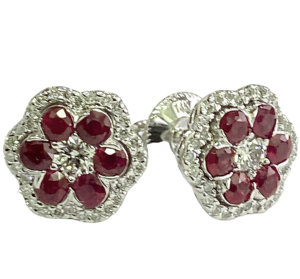 ruby diamond earrings