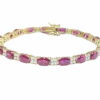 Ruby and diamond tennis bracelet