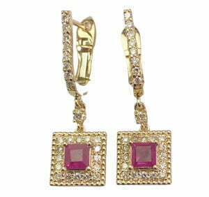 DANGLING RUBY EARRINGS