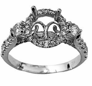 Designer diamond engagement ring