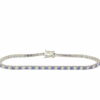 Alternate sapphire and diamond tennis bracelet - Image 2