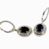 dangling sapphire diamond earrings