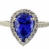 pear shape tanzanite diamond ring