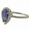 pear shape tanzanite diamond ring