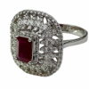 meald cut cluster ruby ring