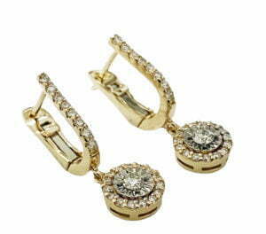 Dangling diamond earrings