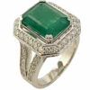 Beautiful octagon emerald diamond ring - Image 2