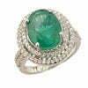 oval emerald diamond ring