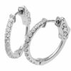 small hoop diamond earrings