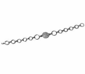 Round pave diamond bracelet