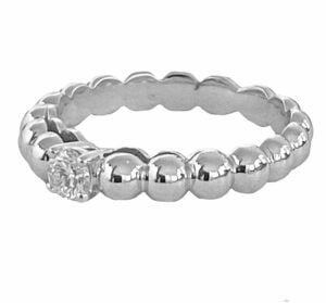 bubble diamond solotaire engagement ring