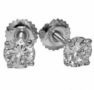 martini setting diamond stud earrings