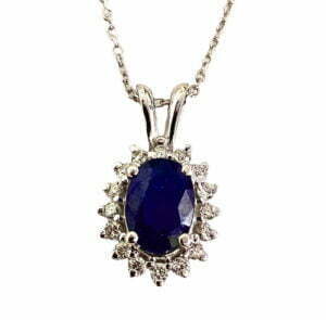 sapphire diamond pendant