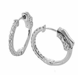 small hoop diamond earrings