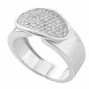 Pave diamond wide ring - Image 2