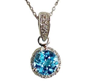 blue topaz pendant