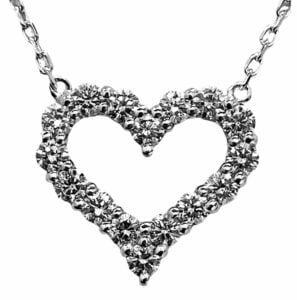 diamond heart pendant