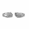 Butterfly pave diamond huggies earrings