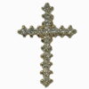 Flat cross pendant with diamonds